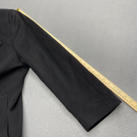 Giorgio Armani Mens Black Virgin Wool Cashmere Blend Overcoat Made in Italy 42R - Picture 12 of 16